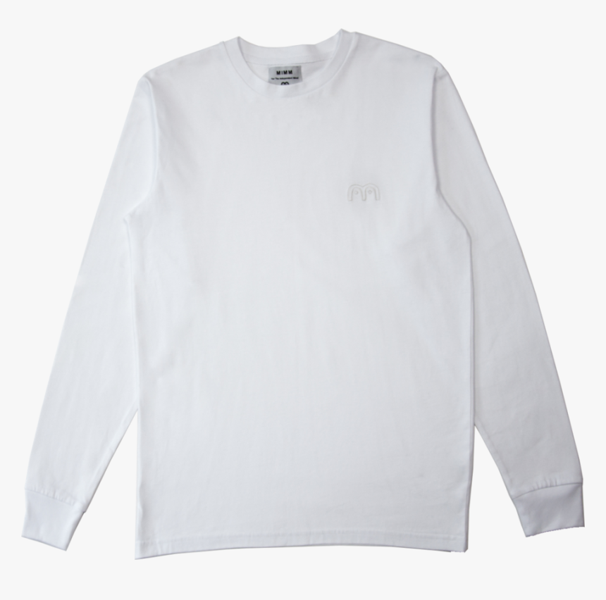 White Long Sleeve Tee 
 Class Lazyload None 
 Style - Sweater, HD Png Download