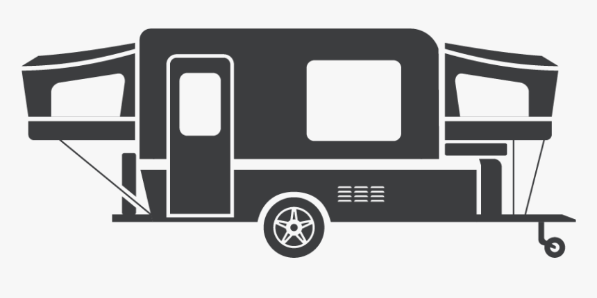 Clipart Tent Caravan Tent - Tent On Wheels Icons, HD Png Download