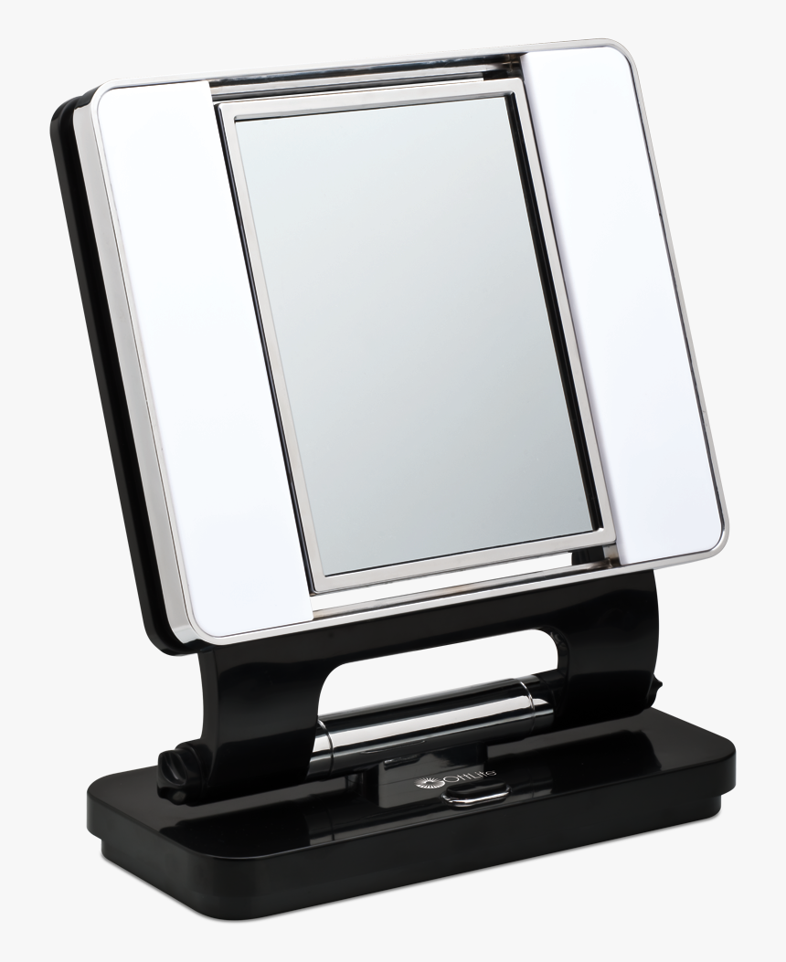 Vanity Table With Lighted Mirror - Square Lighted Magnifying Makeup Mirror, HD Png Download