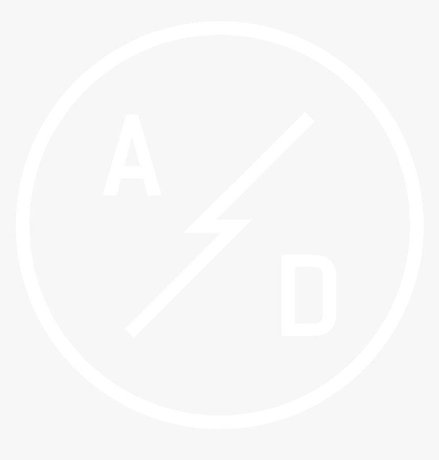 A D White Lightning Bolt, HD Png Download