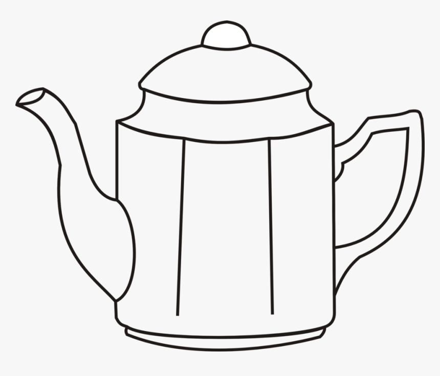 Coffee Pot Clipart Free Png Transparent Png , Png Download - Clipart Black And White Pot Kettle, Png Download