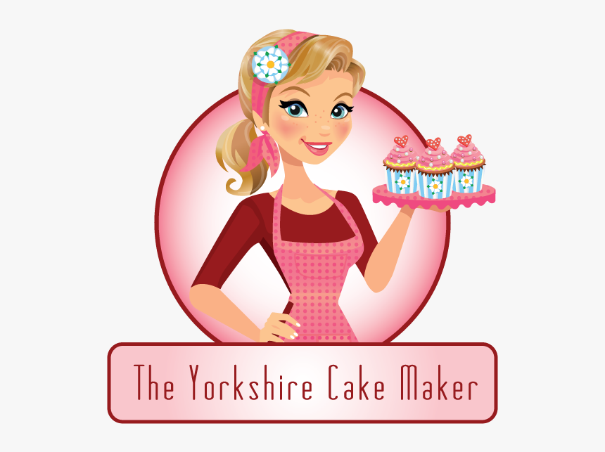 The Yorkshire Cake Maker Logo - Cartoon Girl With Cupcake, HD Png Download