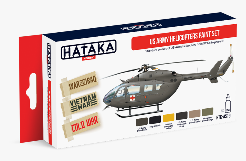 Us Army Helicopter 1950s-present Paint Set 17ml Bottles - Mirage 2000 Fs Colors, HD Png Download