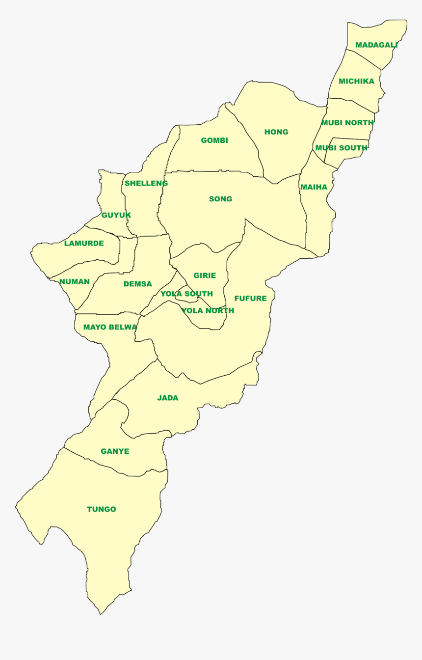 Map Of Adamawa State Nigeria Transparent Nigeria Map Png - Map Of Adamawa State, Png Download ,  Transparent Png Image - Pngitem