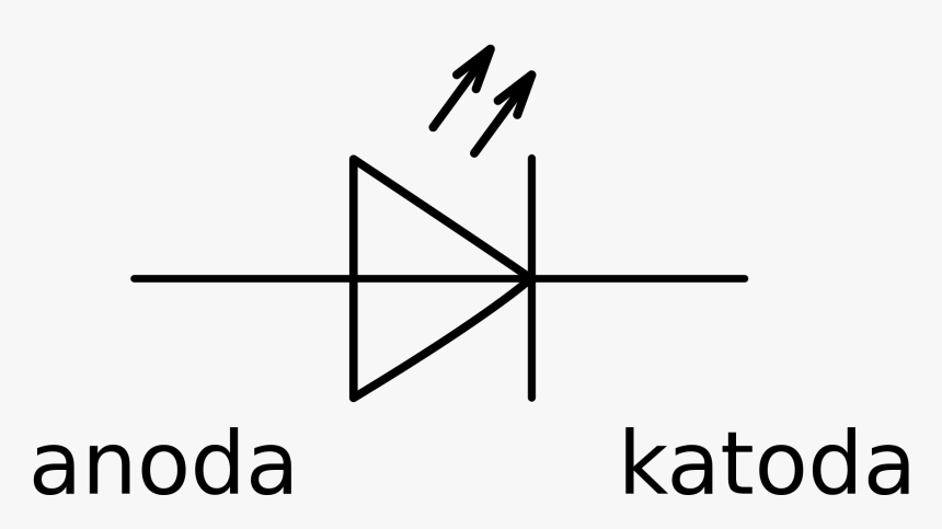 Led Lamp Flat White Symbol In The Orange Circle Vector - Led Dioda Schematicka Znacka, HD Png Download
