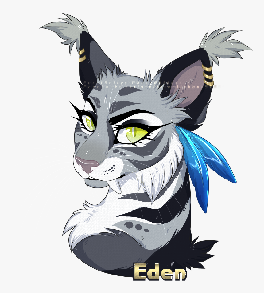 🌱 Eden The Saber Tooth Caracal 🌱 - Cartoon, HD Png Download