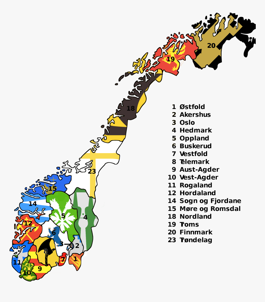 Country Map Of Norway, HD Png Download