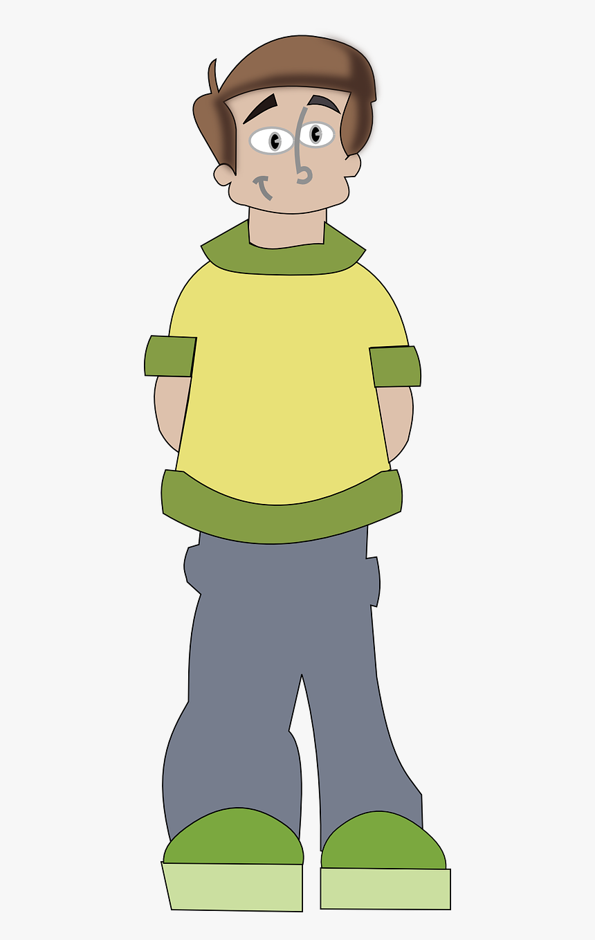 รูป คน ยืน การ์ตูน, HD Png Download