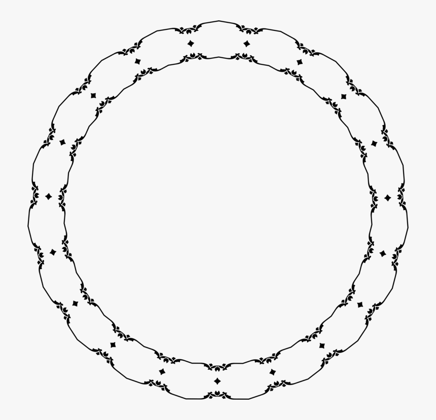 Oval,circle,fashion Accessory - Border Decoration Circle Vector, HD Png Download