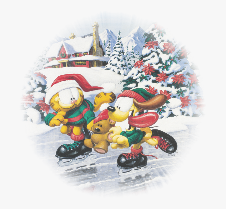 Garfield Ice Skating Juniors T-shirt - Snow, HD Png Download