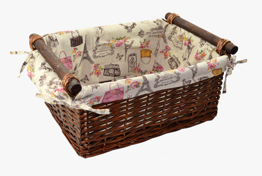 Rustic Paris Wicker Basket - Wicker, HD Png Download