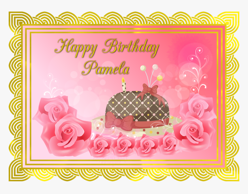 Transparent Portal Cake Png Happy Belated Birthday Pamela Png