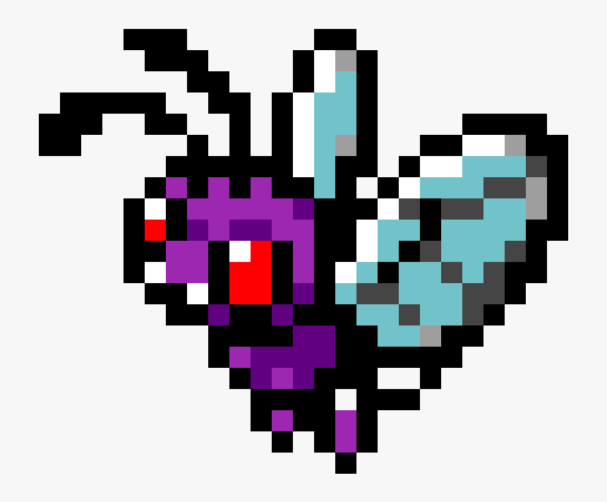 Pokemon Pixel Art Metapod , Png Download - Pixel Art Pokemon Buterfree, Transparent Png