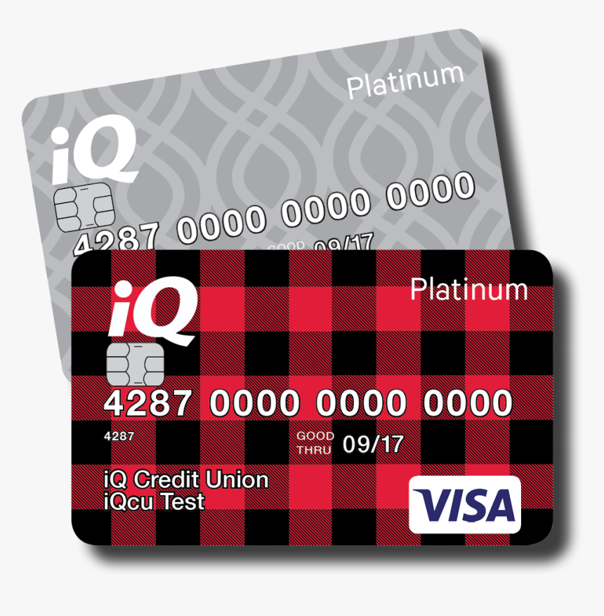 Visa Card Png - Iq Credit Union Debit Card, Transparent Png