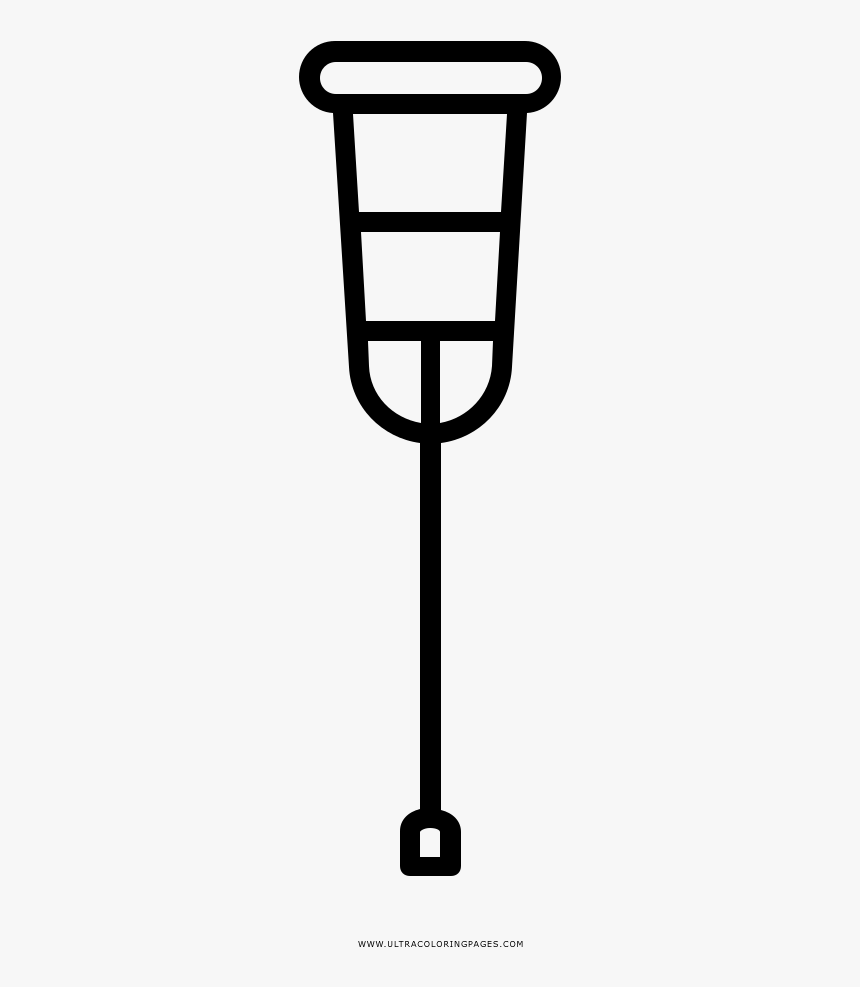 Crutch Coloring Page, HD Png Download