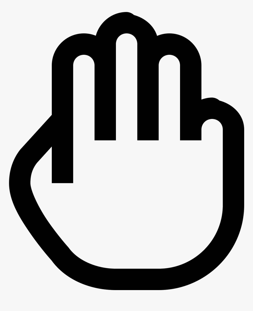 It S An Icon Of A Hand Holding Three Fingers Up - Sign, HD Png Download