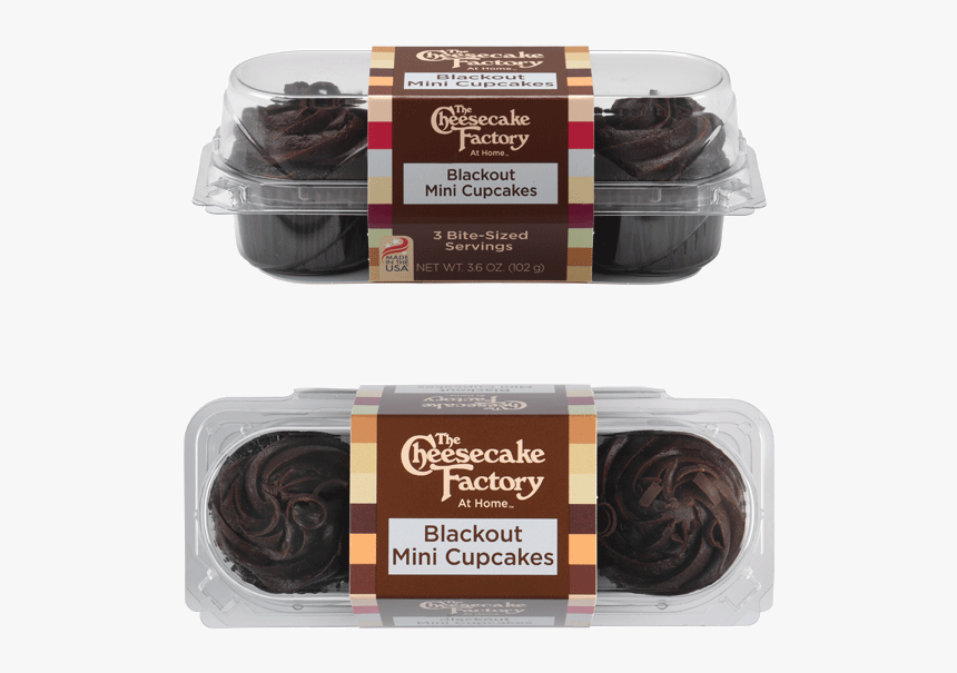 Image Of Blackout Mini Cupcake 3-pack From The Side - Cheesecake Factory Vanilla Bean Cupcake, HD Png Download