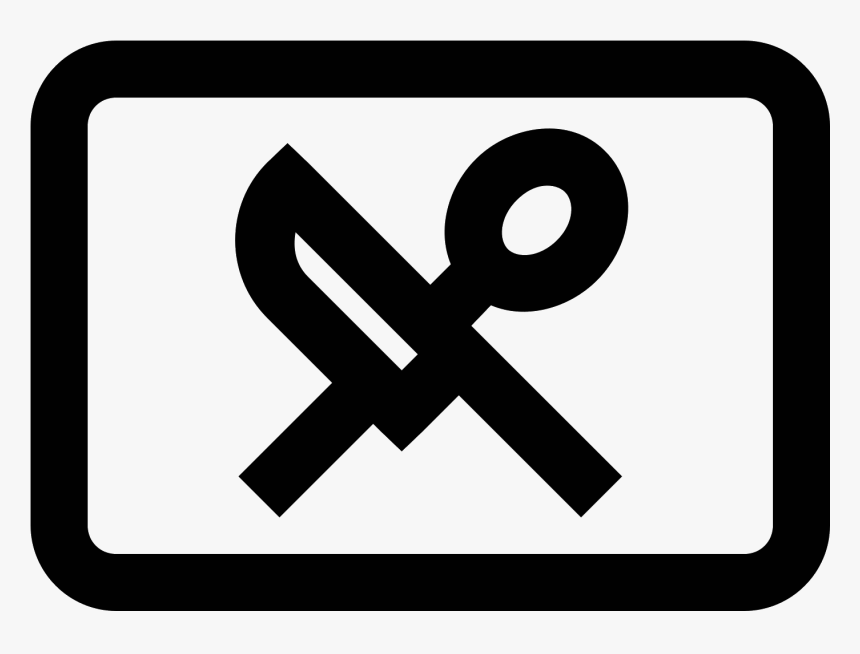 This Looks Like A Spoon And A Knife Inside Of A Box - Sign, HD Png Download