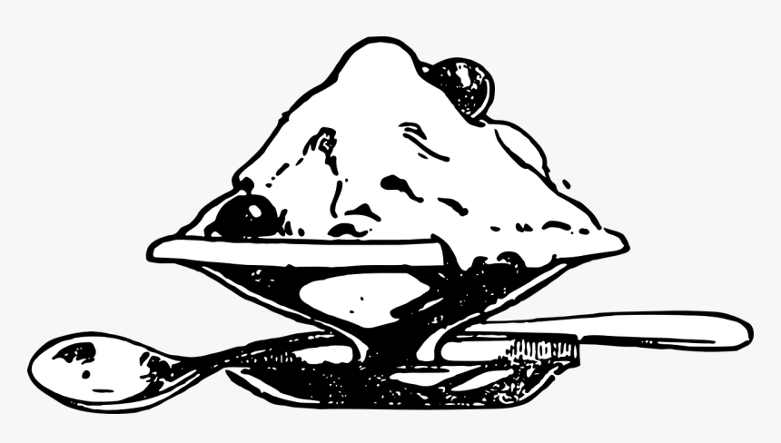 Black And White Sundae Png, Transparent Png