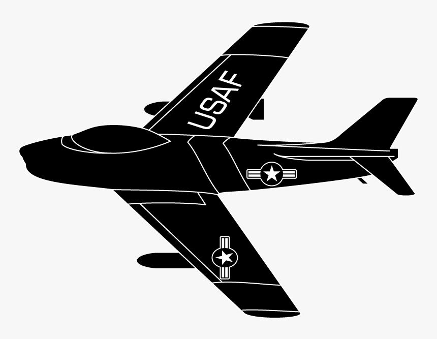 F 86 Sabre Silhouette, HD Png Download
