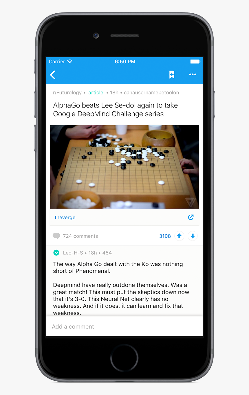 Reddit Ios - Place Comments In App, HD Png Download