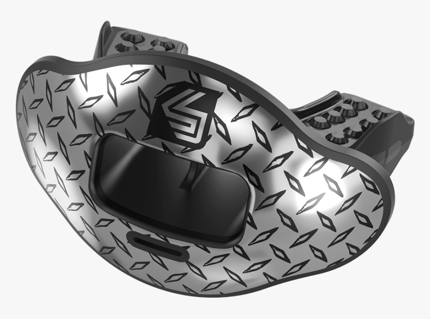 Chrome Diamond Plate Max Airflow Football Mouthguard - Shock Doctor Mouthguard Savage, HD Png Download