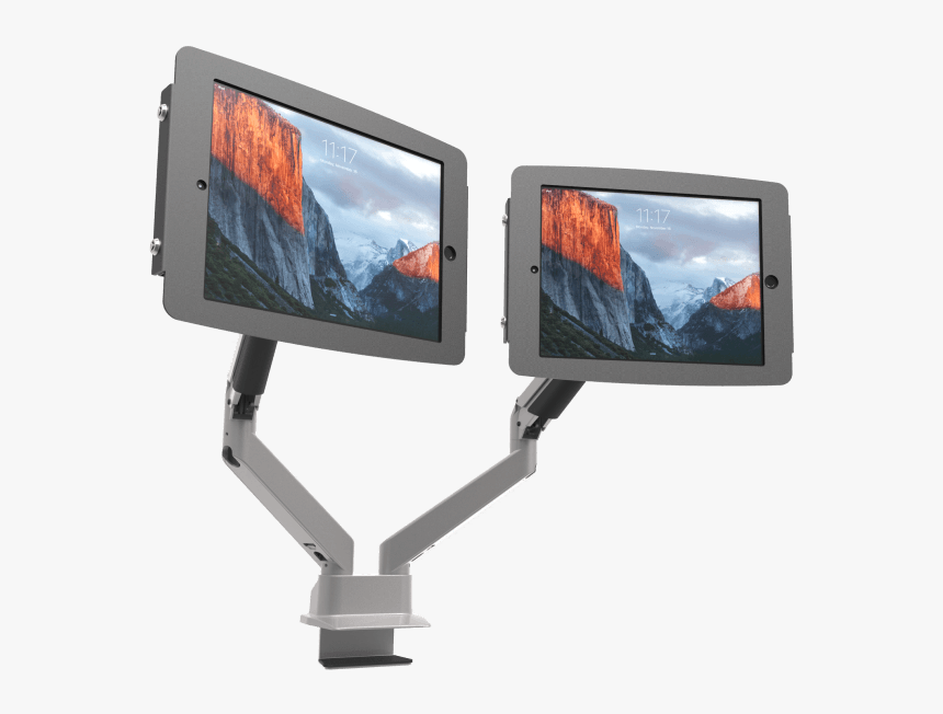 Compulocks Dual Screen Monitor Mount Unboxing & Demonstration - Flat Panel Display, HD Png Download