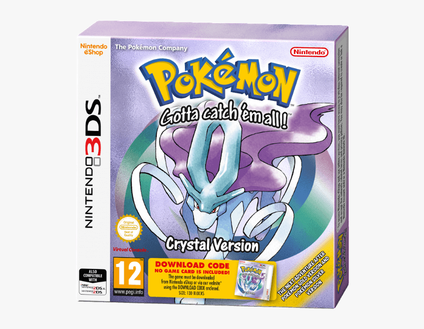 Pokemon Crystal 3ds Box, HD Png Download