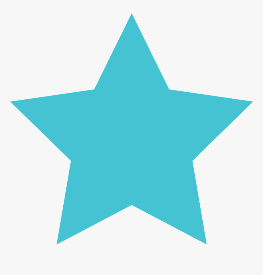 Clipart Stars Turquoise - Vector Star Icon Png, Transparent Png