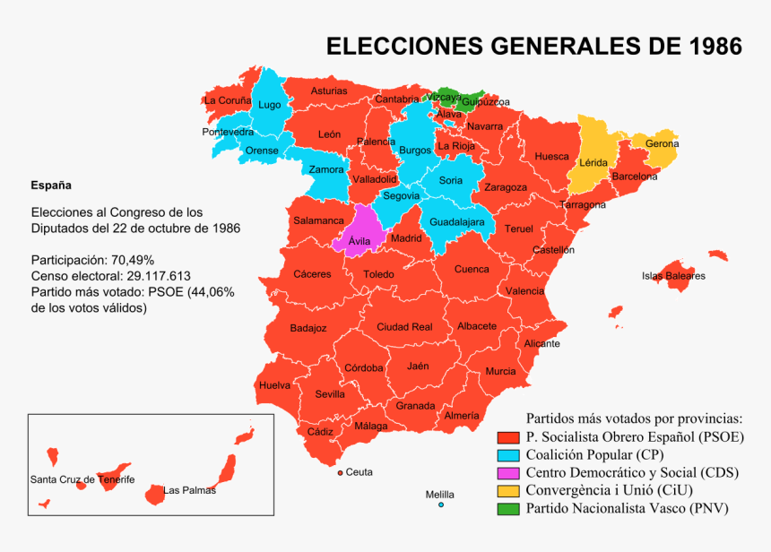 Spain 2019 Election Map, HD Png Download