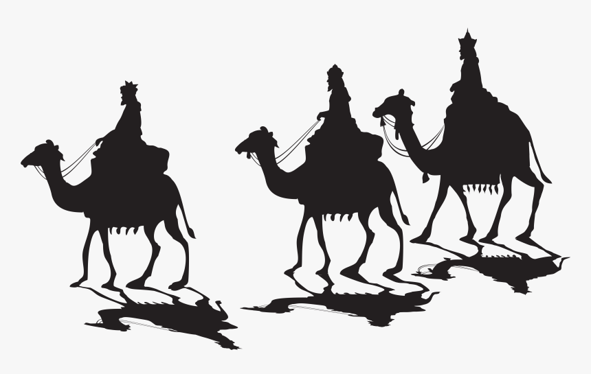 Dromedary Silhouette Clip Art - Transparent Three Wise Men Png, Png Download