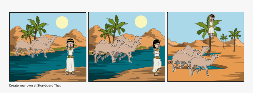 Camel And Baby Storyboard, HD Png Download