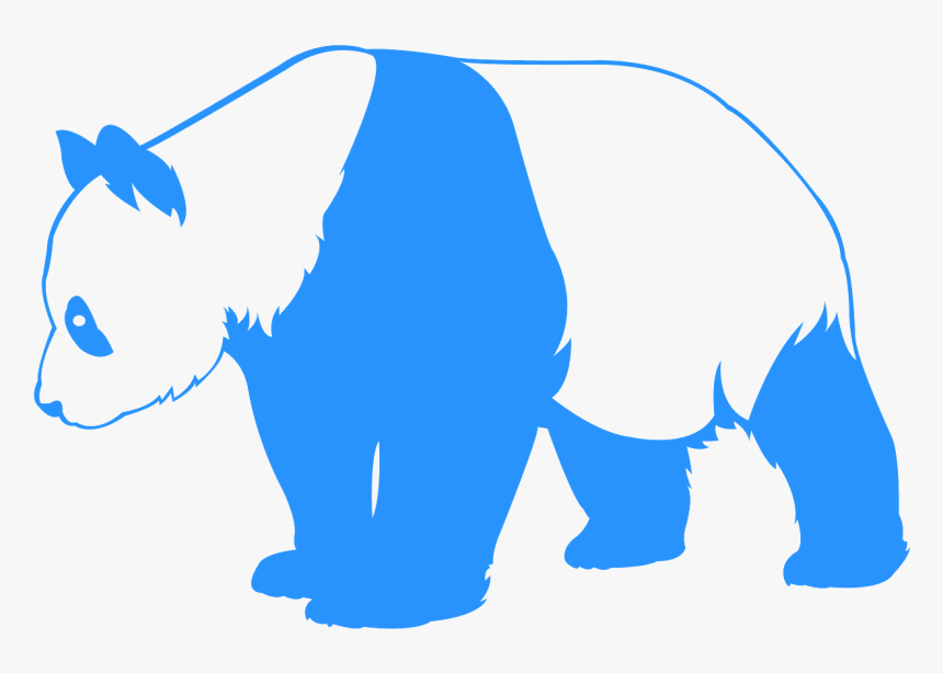 Giant Panda Silhouette, HD Png Download