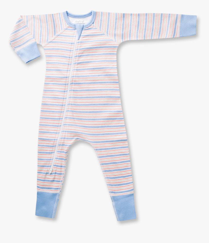 Blue Stripe Zip Romper, HD Png Download
