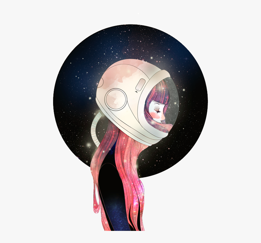 Transparent Tumblr Watercolor Png - Astronauta Girl, Png Download