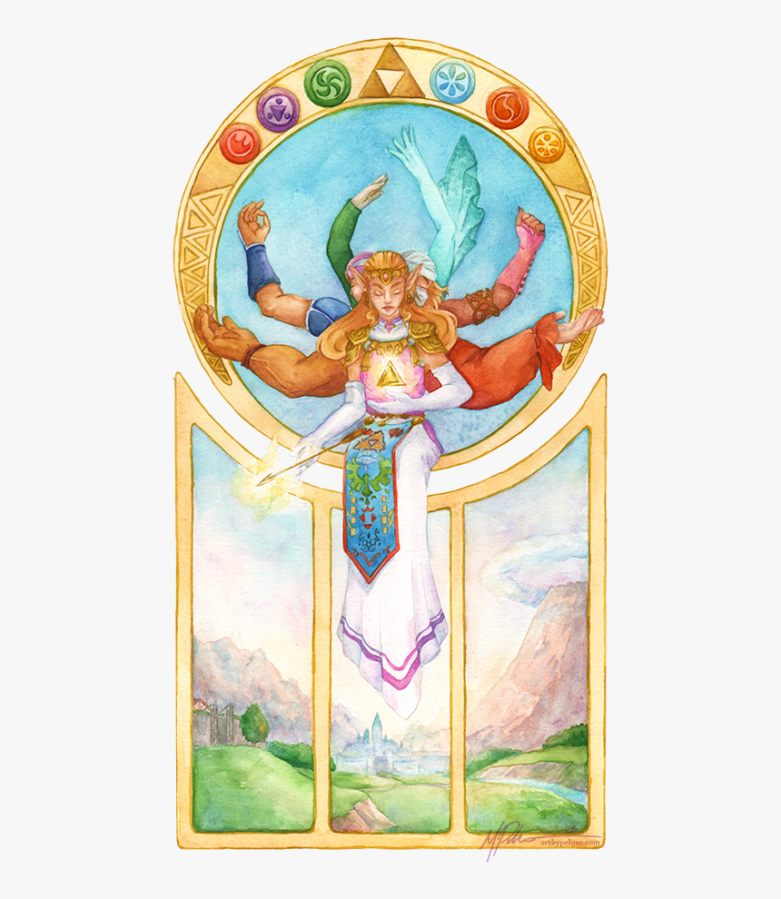My Art Watercolor Legend Of Zelda Ocarina Of Time Oot - Legend Of Zelda Transparent, HD Png Download