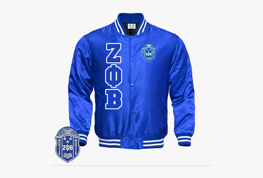 Zeta Phi Beta Satin Baseball Bomber Jacket - Red Satin Varsity Jacket, HD Png Download