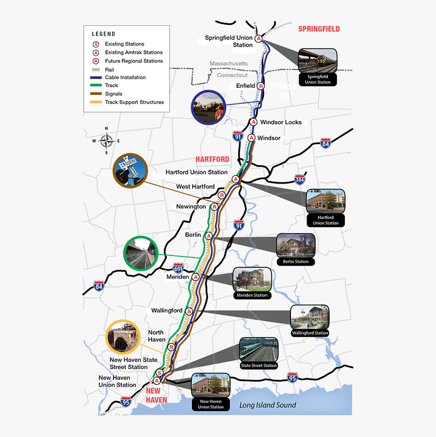 Wallingford Officially Says Farewell To Family Flower - Hartford Line Map, HD Png Download