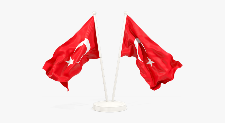 Two Waving Flags - Flag Of Cambodia Png, Transparent Png
