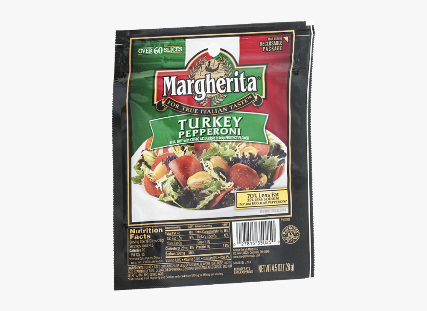 Margherita Turkey Pepperoni, HD Png Download