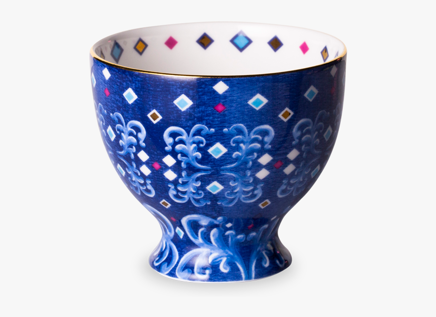 Eleganza Tea Cup Cobalt - Blue And White Porcelain, HD Png Download