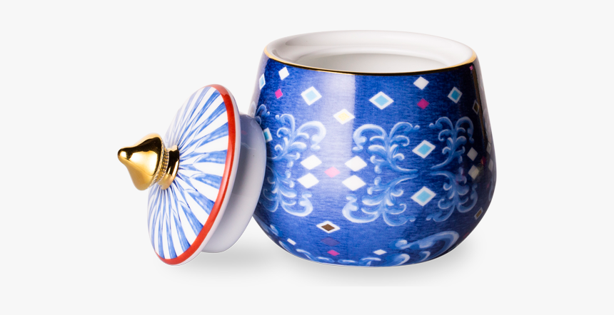 Eleganza Sugar Bowl Cobalt - Blue And White Porcelain, HD Png Download