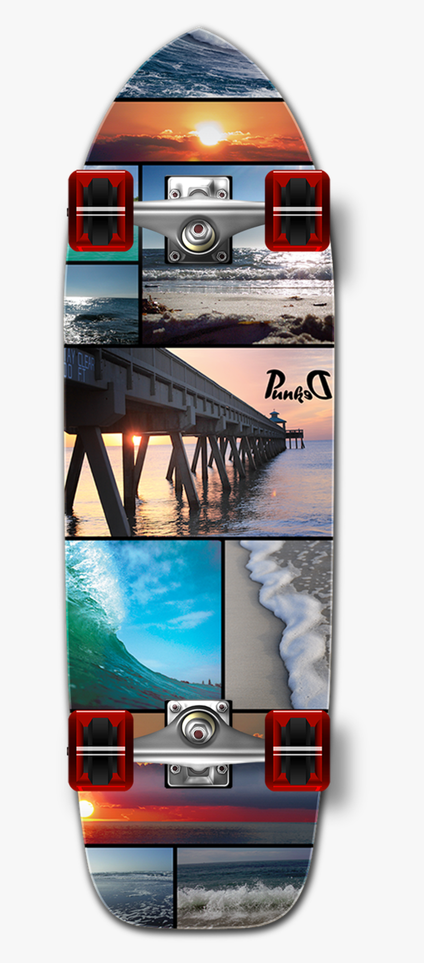 Old School Longboard Complete - Skateboard Deck, HD Png Download