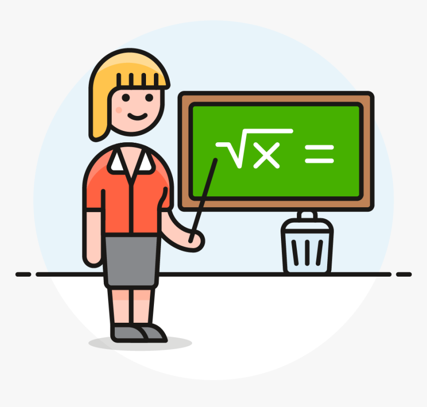 Clipart Teacher Chalkboard - Cartoon, HD Png Download