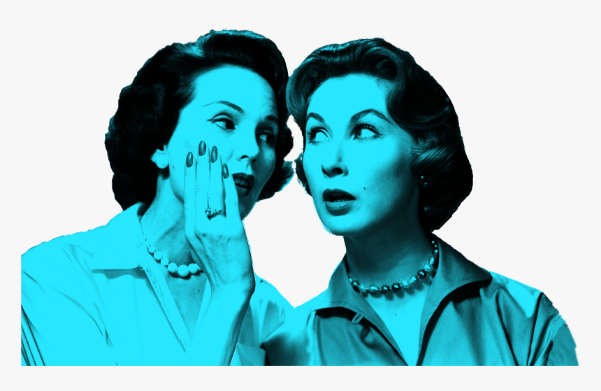 Vintage Women Whispering, HD Png Download