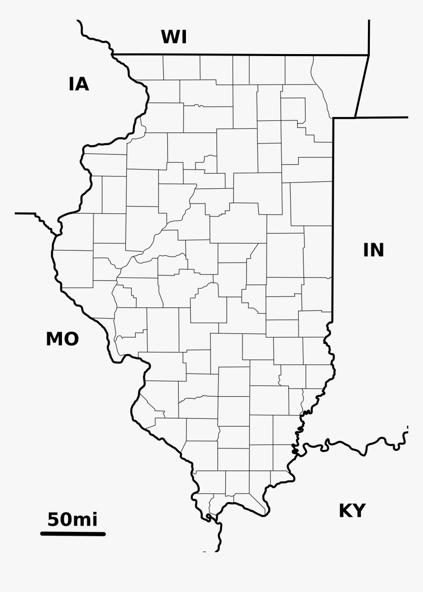 Illinois County Map Vector, HD Png Download