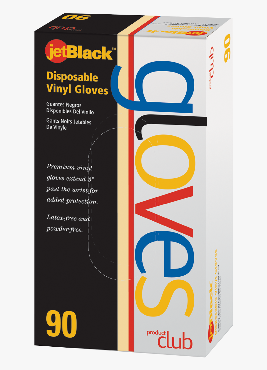 Disposable Black Vinyl Gloves-small - Graphic Design, HD Png Download