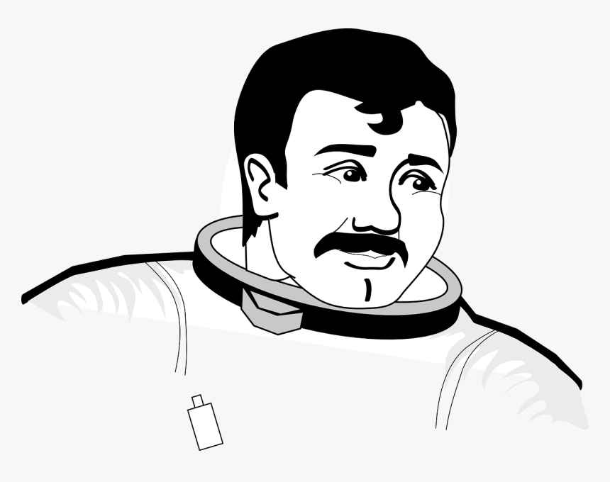 Astronaut Without Helmet Coloring Pages, HD Png Download