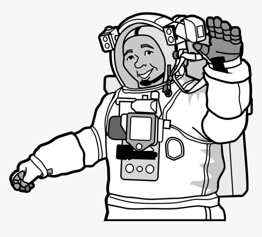 Art,monochrome Photography,head - Astronaut Clipart Black And White, HD Png Download
