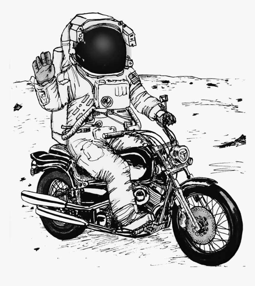 Spaceman - Spaceman On Motorcycle Png, Transparent Png